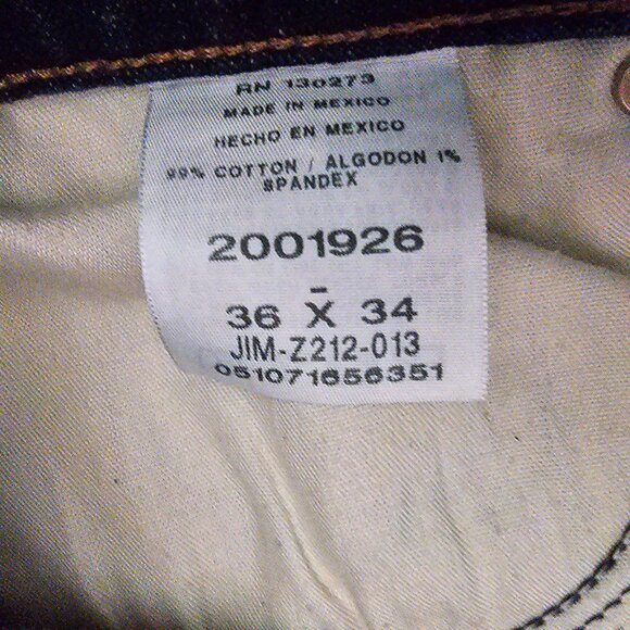 Lee Premium Select Regular Fit Mens Jeans Size 36X34 Dark Blue Denim - Picture 7 of 13